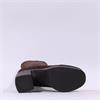 Wonders Lady Platform Block Heel Boot - Brown Suede